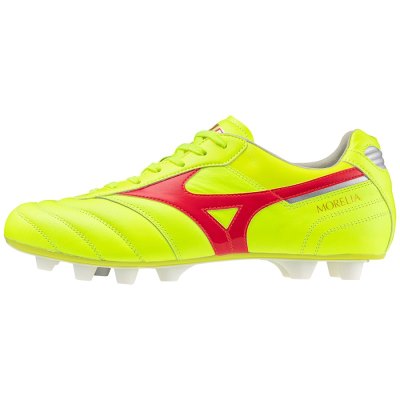 Zapatos De Fútbol Mizuno Morelia II Elite Hombre - Verdes Amarillos / Rojos / Plateados - Chile M15